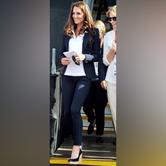 Stuart Weitzman Corkswoon Wedge Pump, Nice Blue, 10M US - Picture 9 of 13